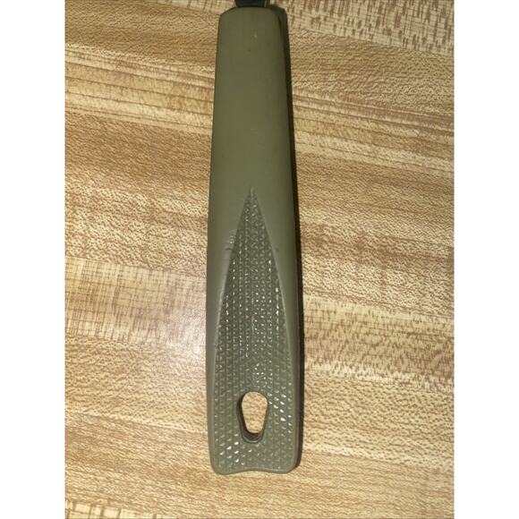 Vintage EKCO Chromium Plated Green Handle Stainless Steel Slotted Spoon USA - Picture 7 of 8